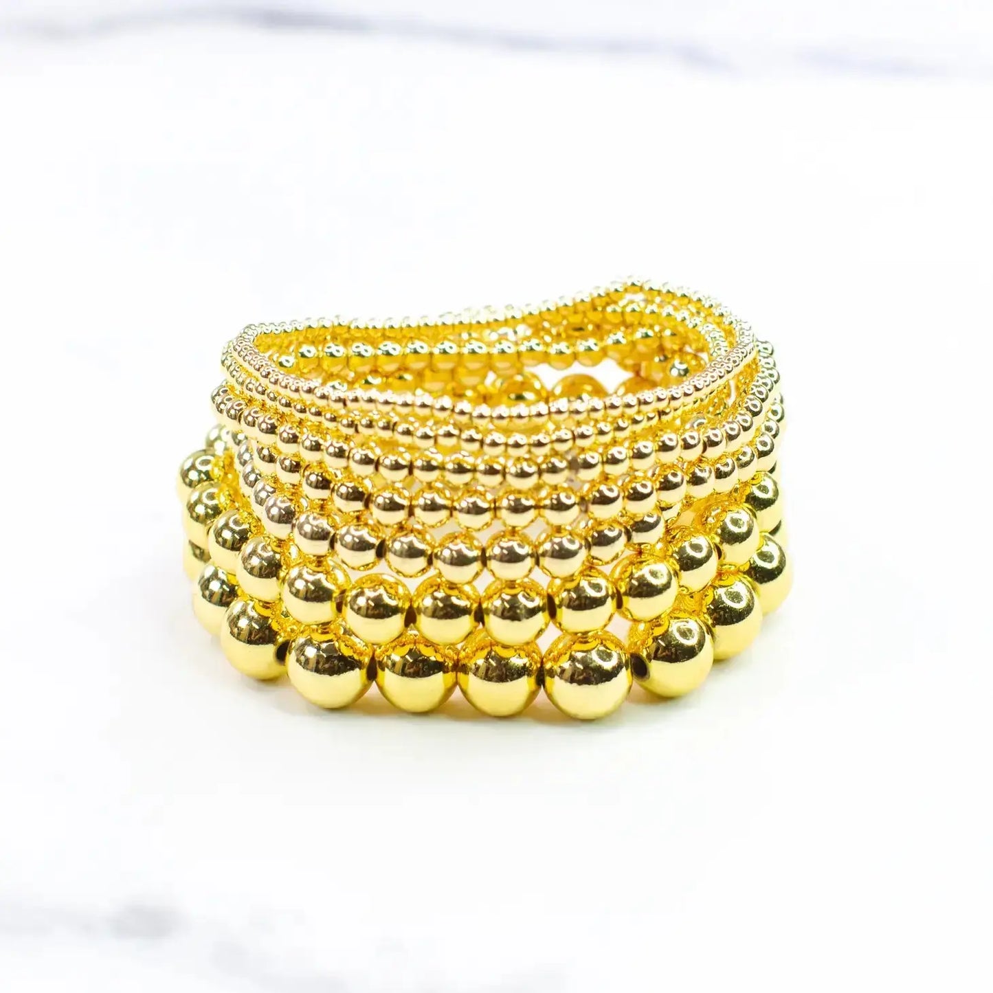 Savvy Bling - Gold Filled Beaded Bracelets: 4mm Savvy Bling