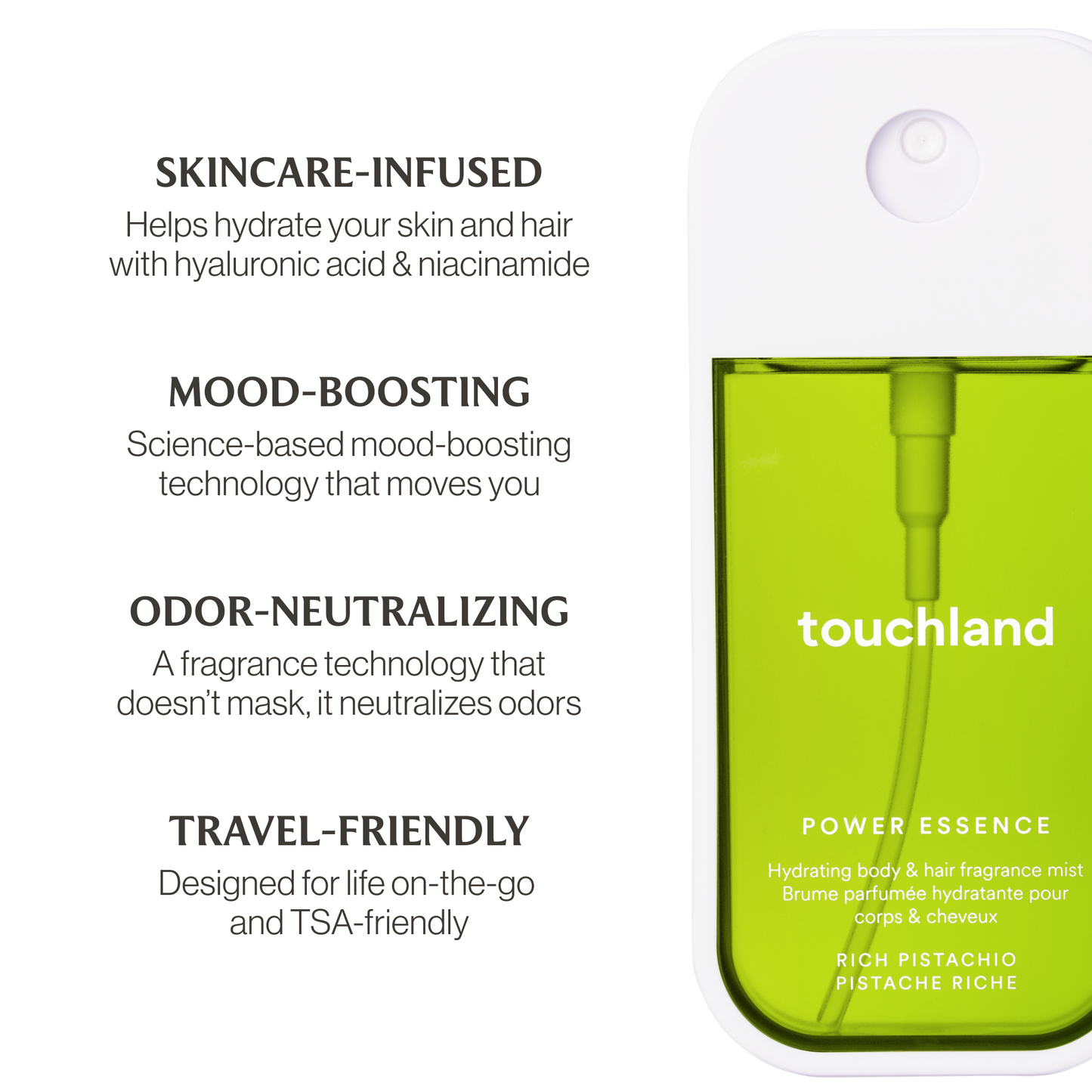 Touchland - Rich Pistachio Power Essence Body & Hair Fragrance Mist Touchland