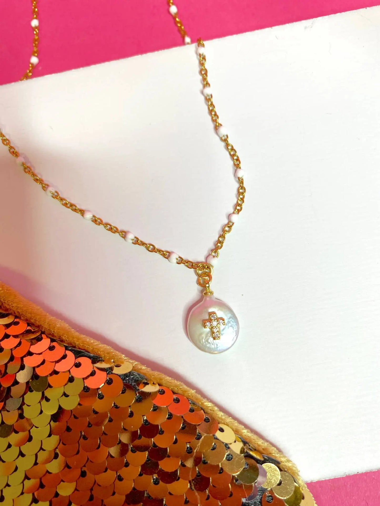 Taylor Shaye Designs - Madison Enamel Cross Necklace Taylor Shaye Designs