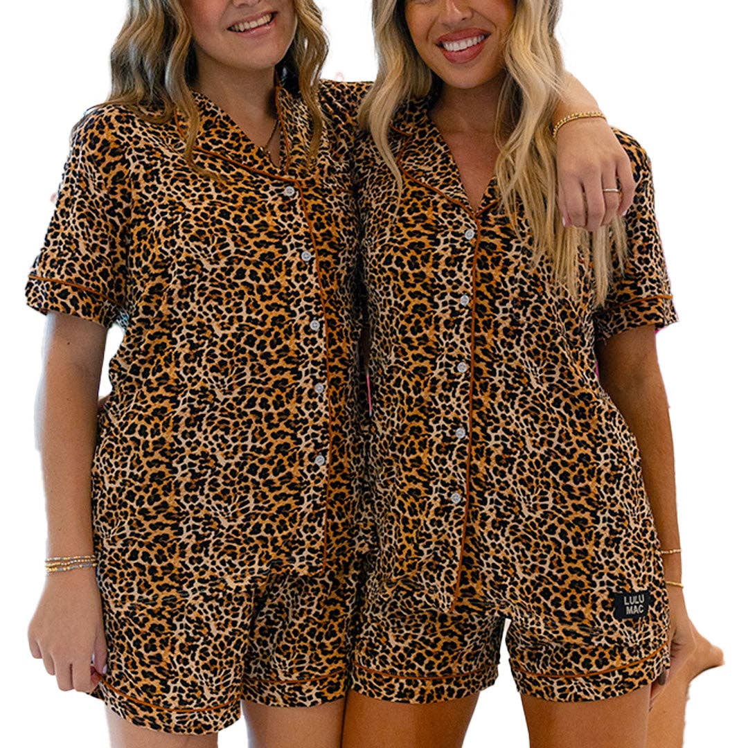 Girlie Girl Originals - Lulu Mac PJ's- LM-PJ-1000 LEOPARD: LEOPARD / Medium Girlie Girl Originals