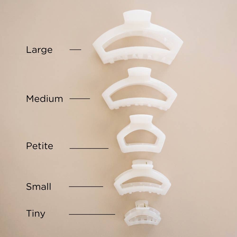 TELETIES - Open | Coconut White | Petite Claw Clip TELETIES