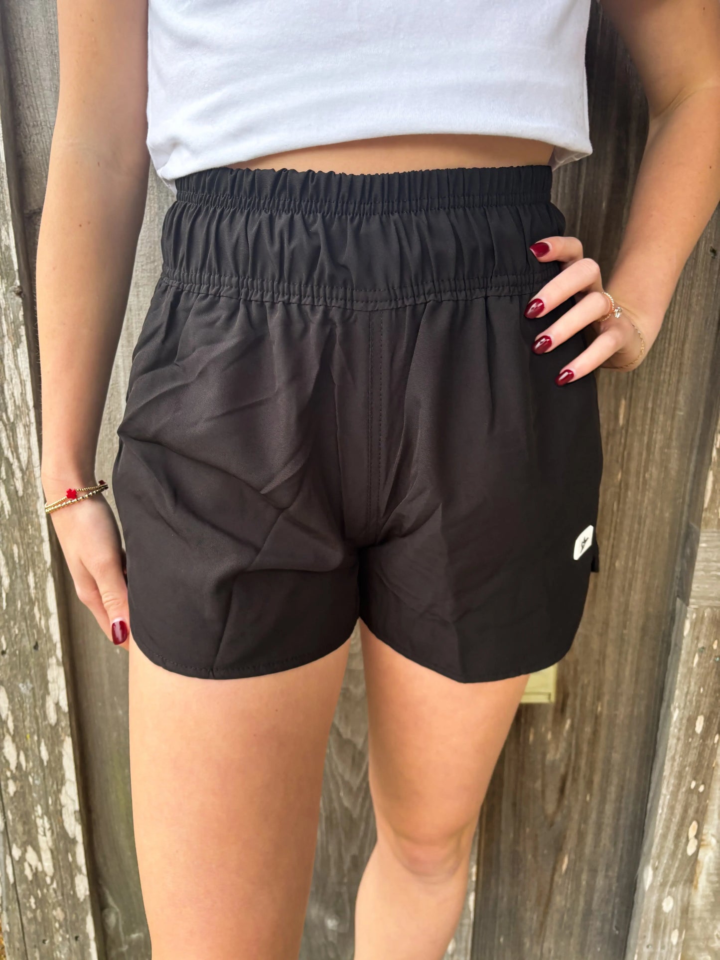 Womens 2.5" Black Baylough Athletic Short COMBAT WATERFOWL