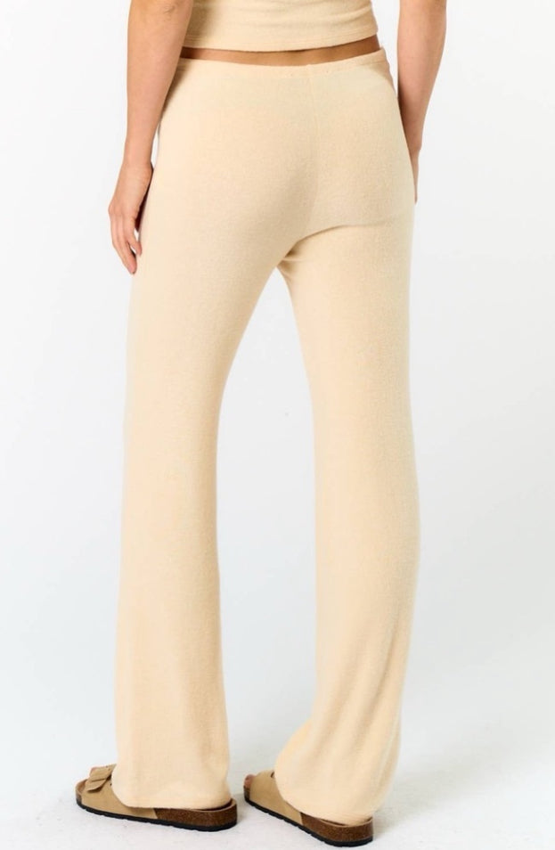 Vanilla Mid Rise Soft Pants Blue Blush