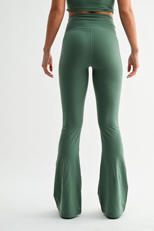 Mono B Silky Pine Zip-up Fleece Hoodie & Crossover Waist Yoga Pants Set SOUTHERN SUNDROP BOUTIQUE
