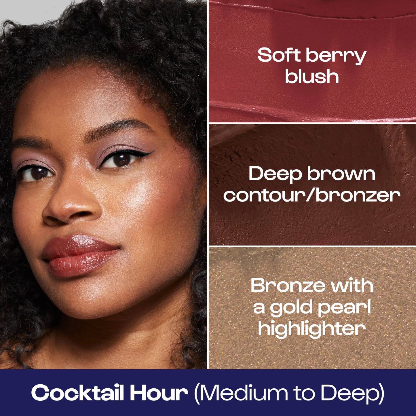 Alleyoop Makeup - Stack the Odds Blush/ Bronzer/ Highlighter in Cocktail Hour: Cocktail Hour Alleyoop Makeup