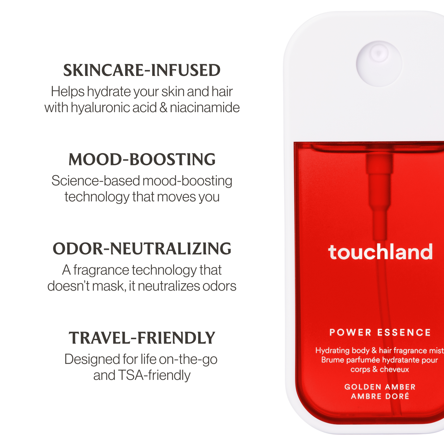Touchland - Golden Amber Power Essence Body & Hair Fragrance Mist Touchland