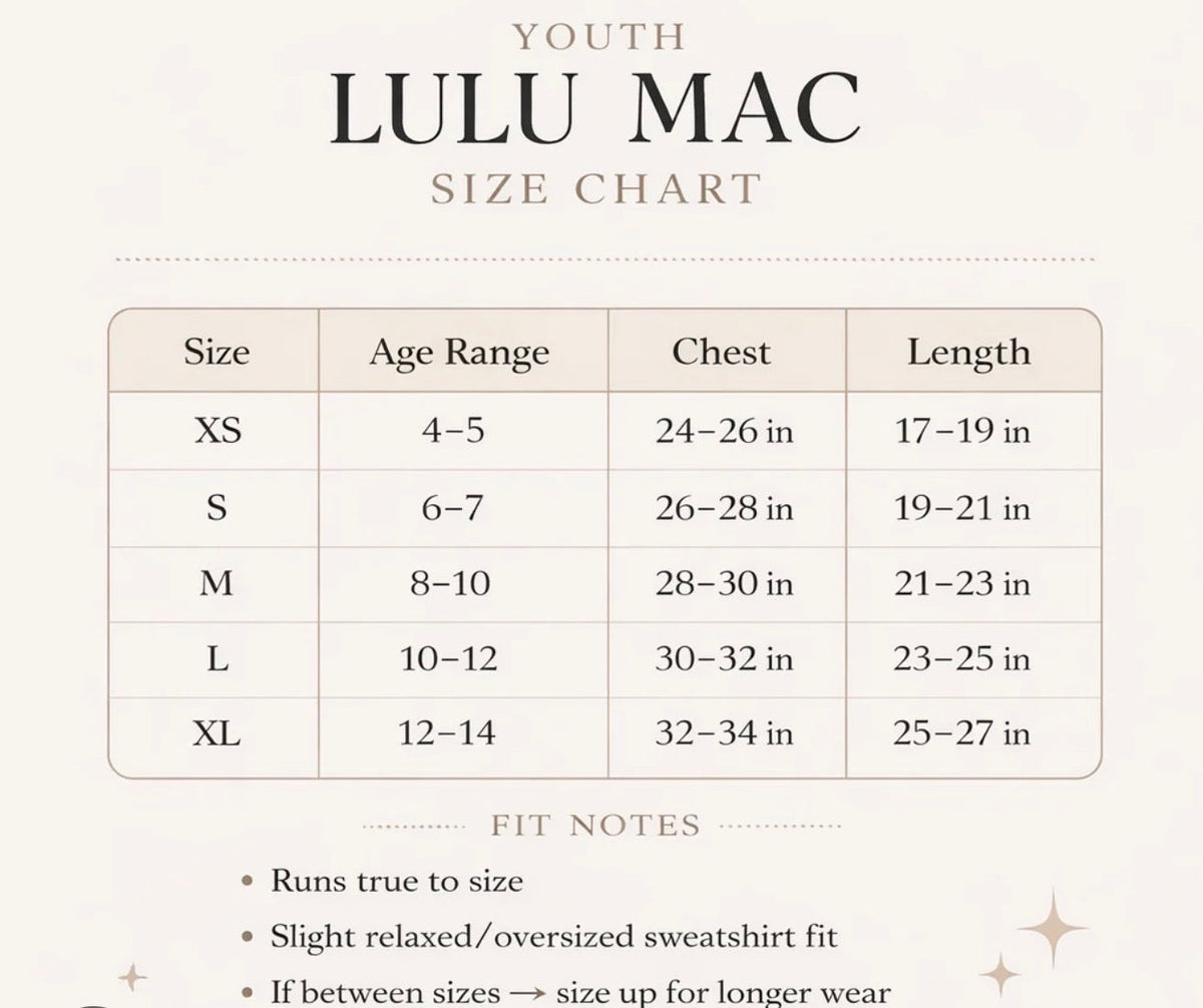 Lulu Mac Youth Light Pink With White Sweatshirt Girlie Girl Originals