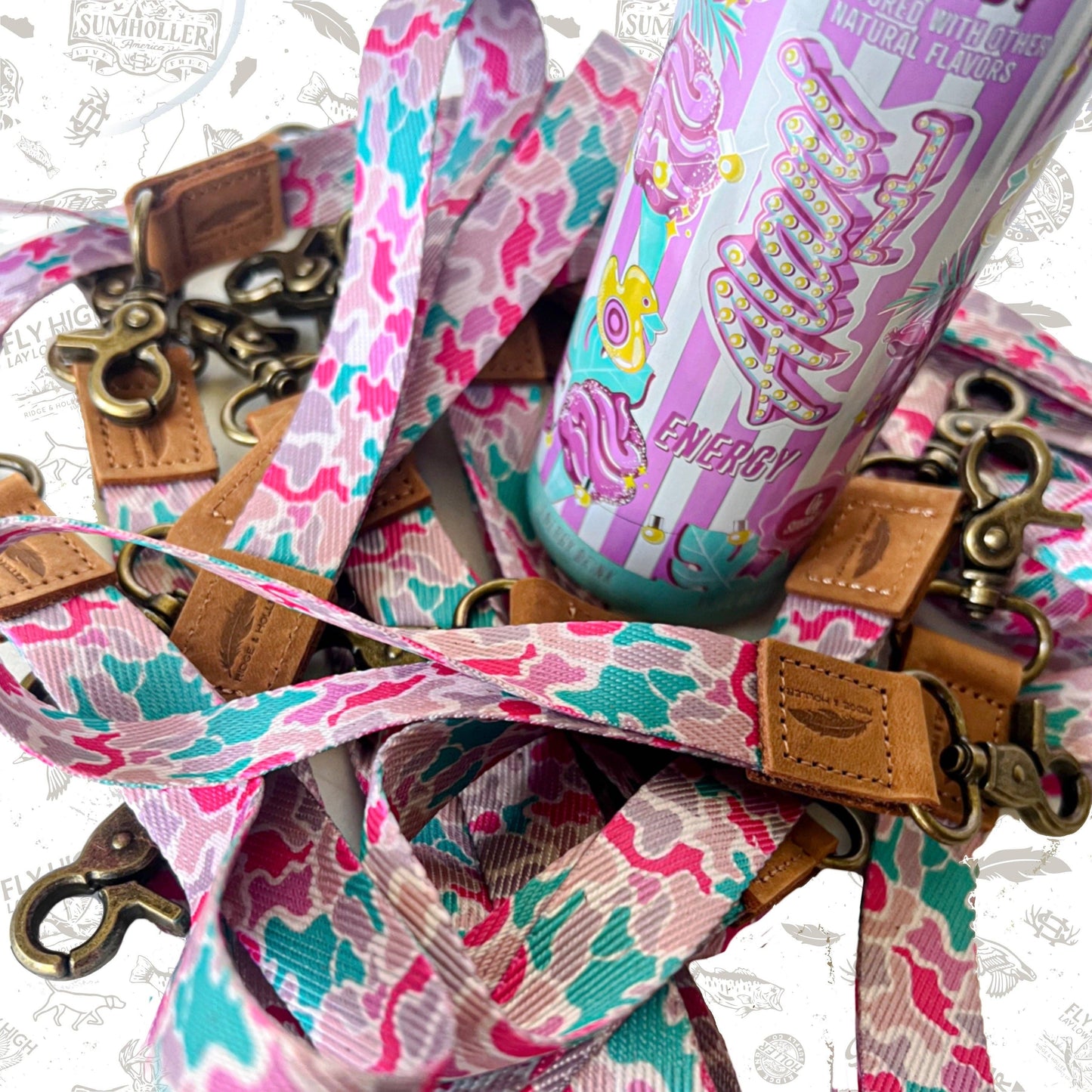 Ridge&Holler - Fly High Lay Low COTTON CANDY Camo Wrist Lanyard Ridge&Holler