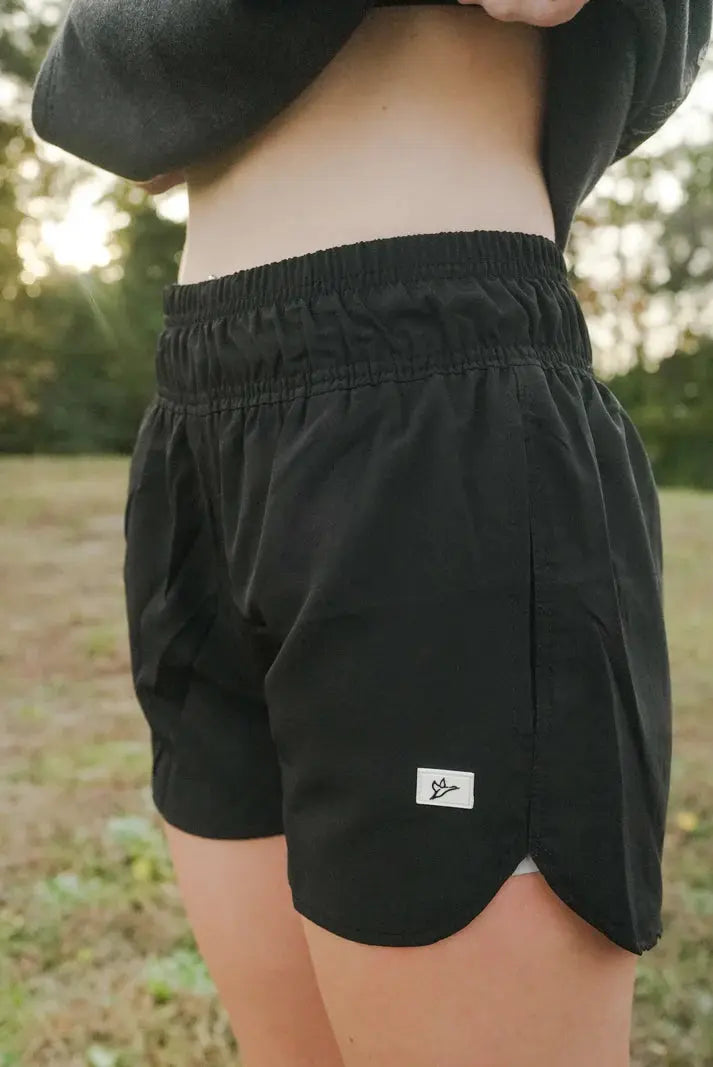 Womens 2.5" Black Baylough Athletic Short COMBAT WATERFOWL