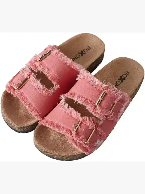 Roxoni - Women's Comfort Flat Sandals Double Buckle Adjustable Straps (Copy): FULL CASE OF 36 PAIRS ALL SIZES AND COLRS IN FOR 25% OFF / 11 Roxoni