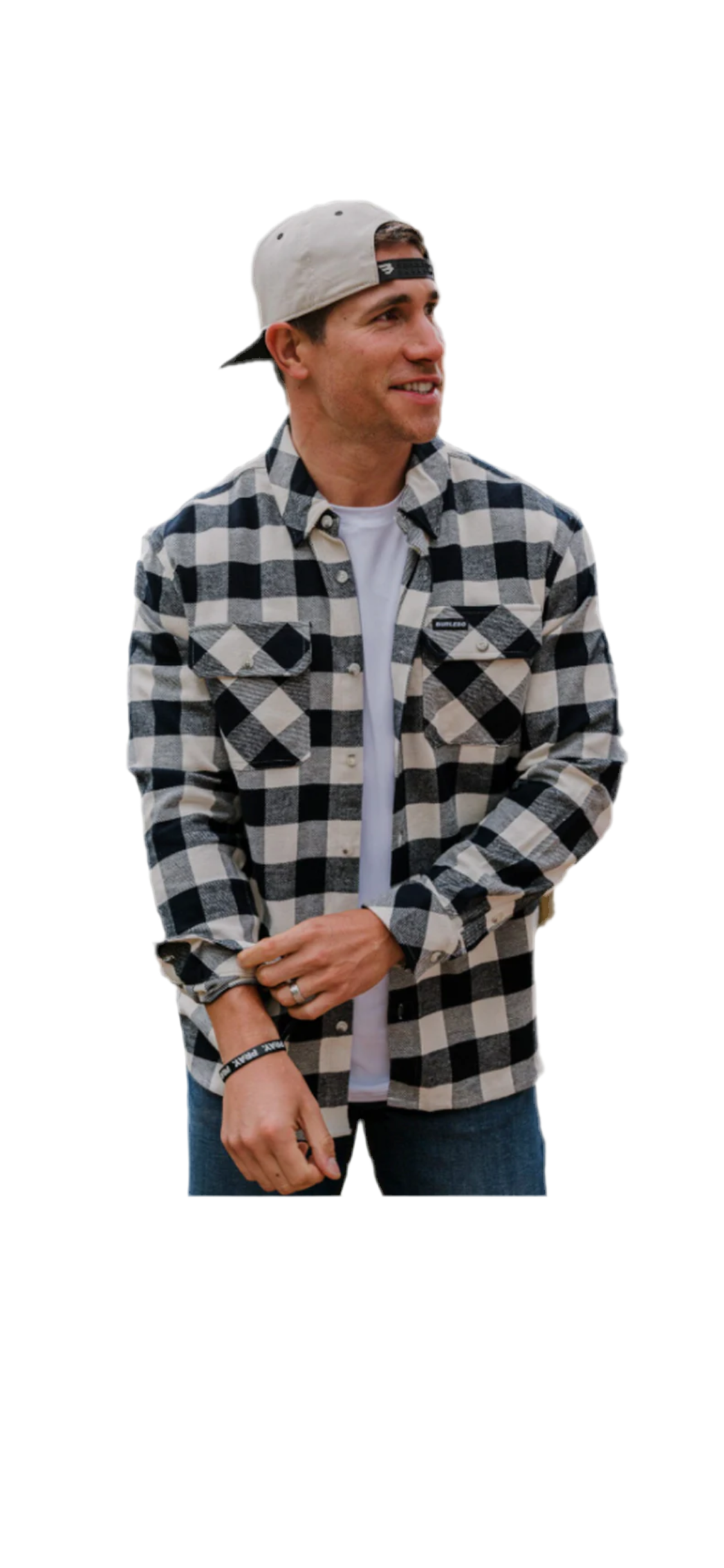Flannel Shirt Button Down Shirt- Black Buffalo BURLEBO