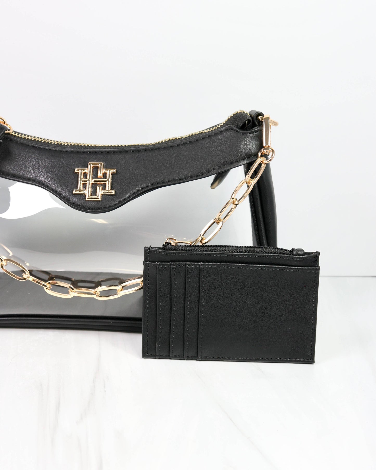 Caroline Hill - Cassidy Clear Crossbody BLACK: Default Caroline Hill