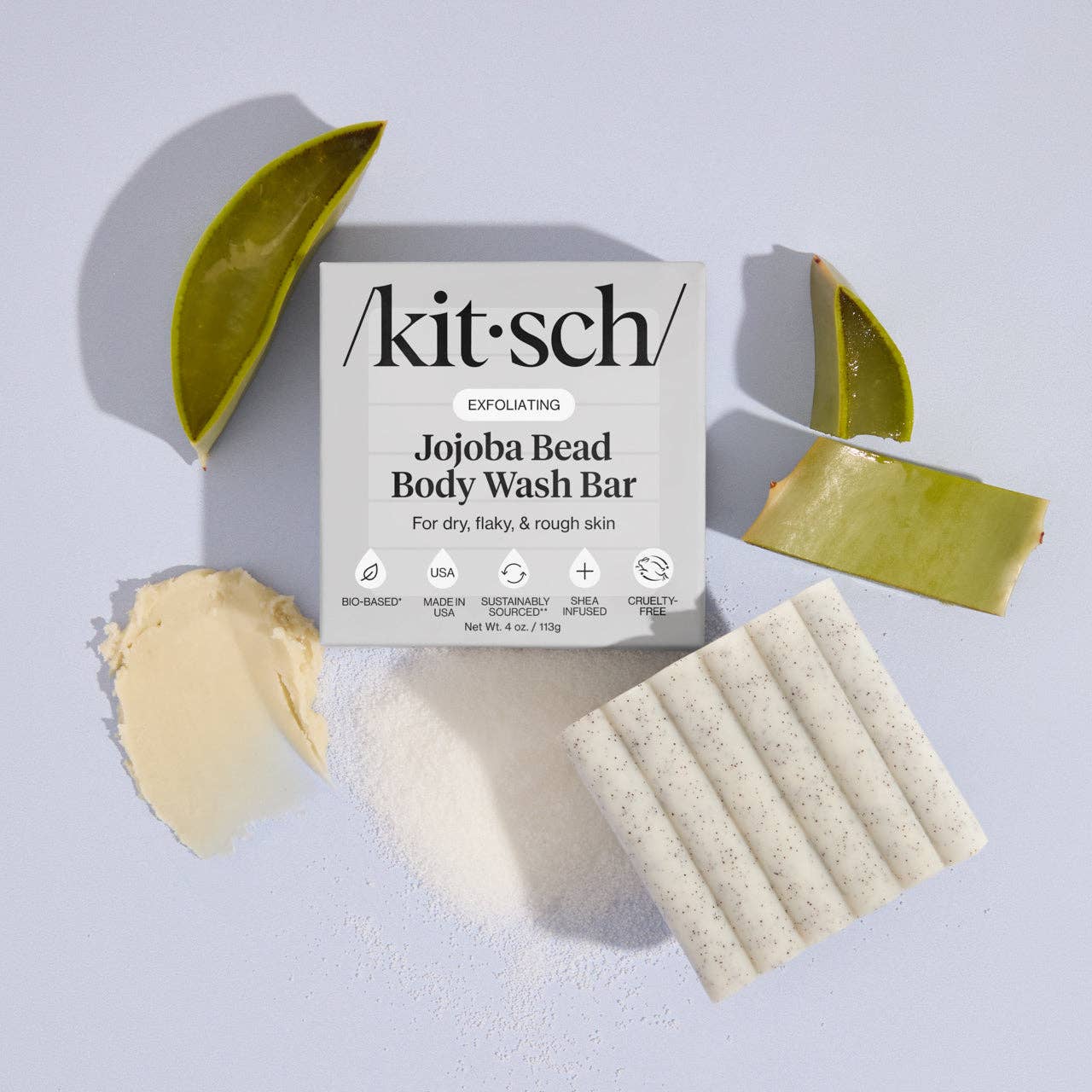 KITSCH - Jojoba Bead Exfoliating Body Wash Bar KITSCH
