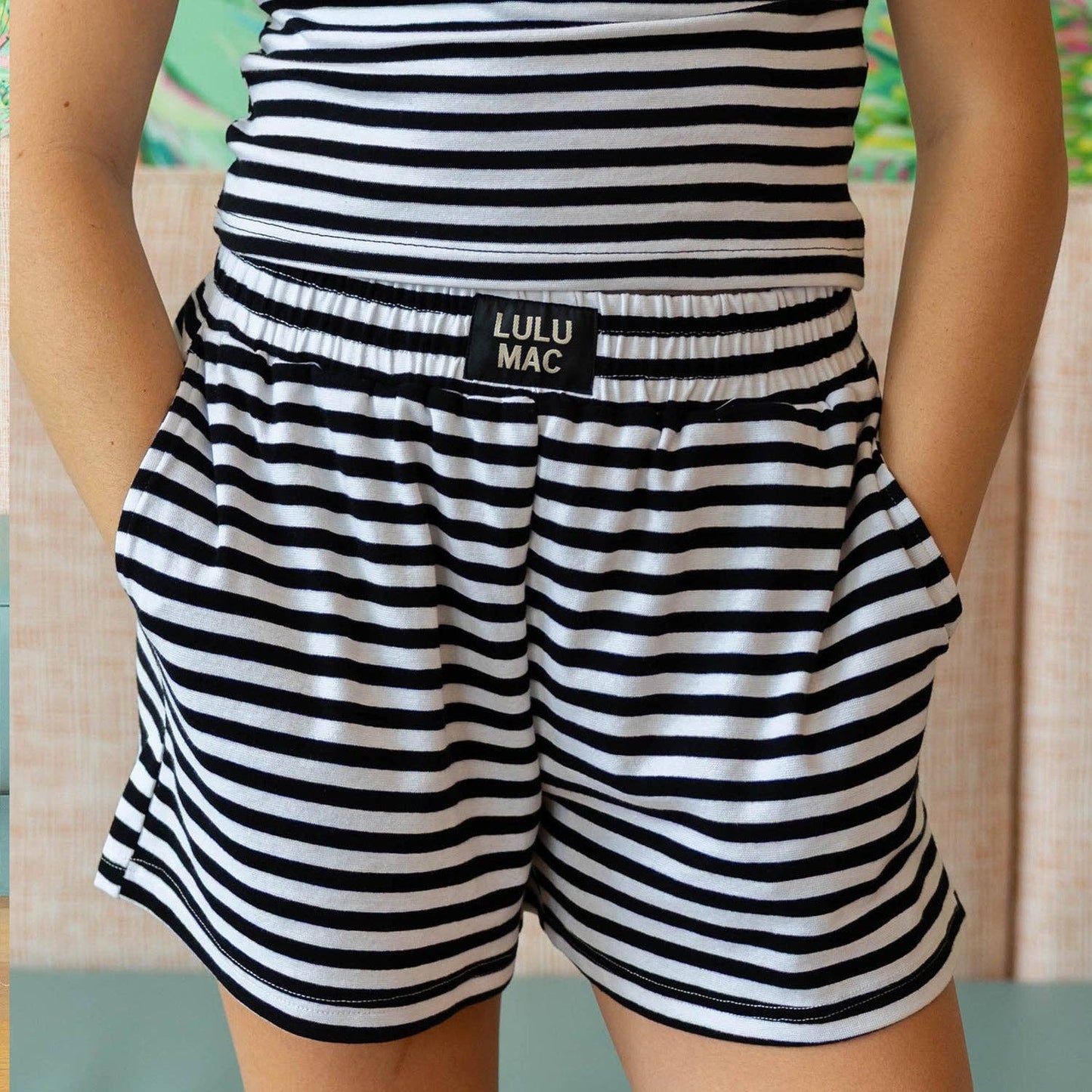 Girlie Girl Originals - LM-STRIPE Short-BLACK: BLACK / X-Large Girlie Girl Originals