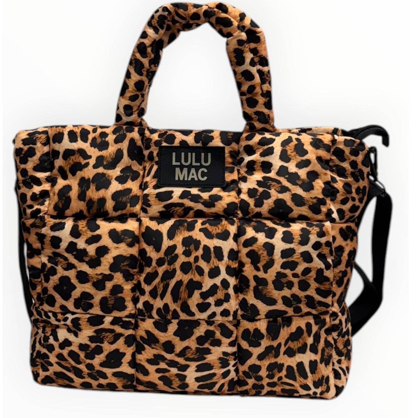 Girlie Girl Originals - MP-8273 Large Puffer Handbag-Leopard Girlie Girl Originals