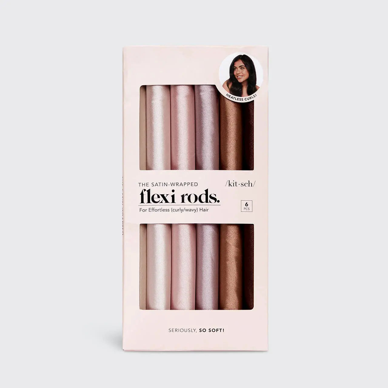 KITSCH - Satin Wrapped Flexi Rods - 6pc Set KITSCH