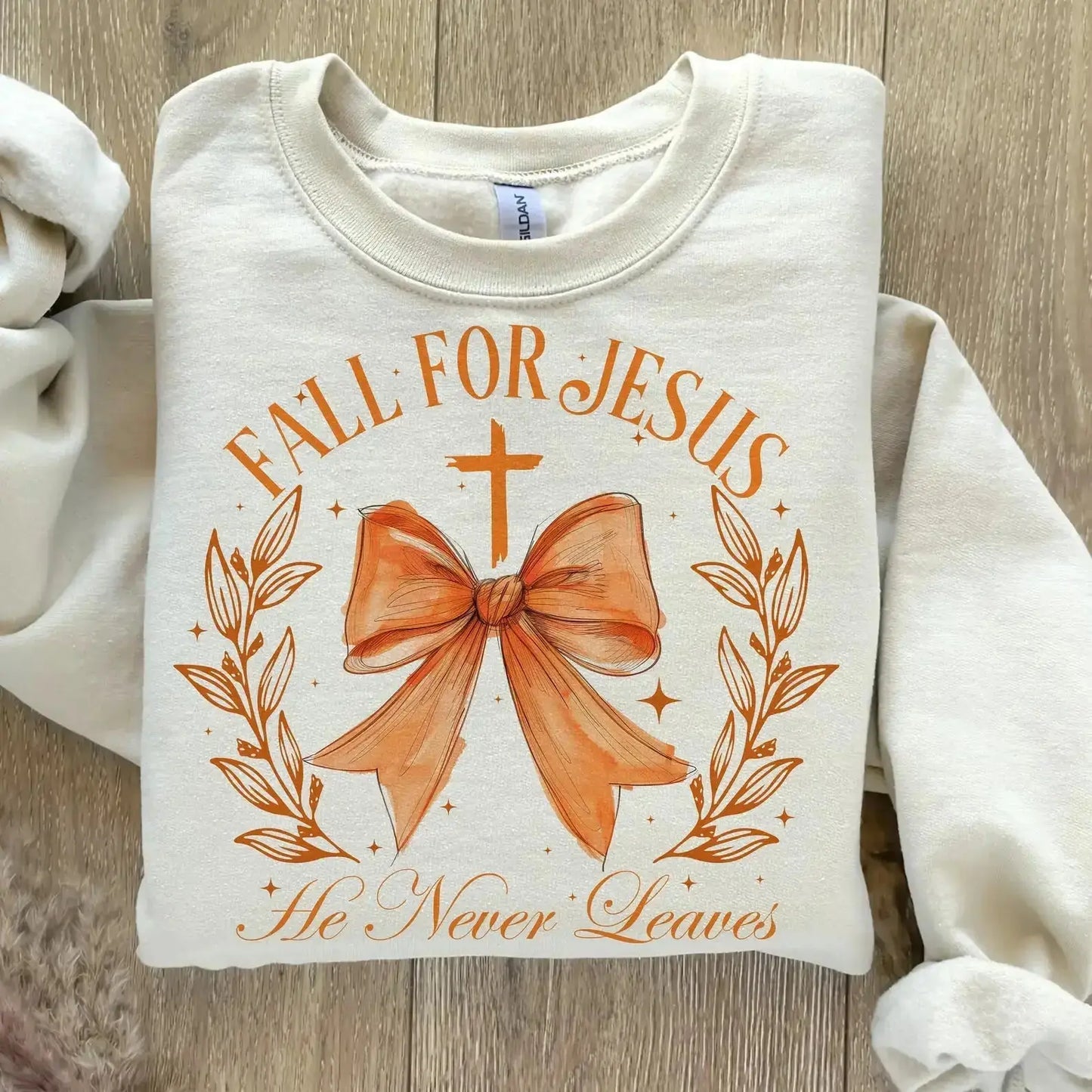 The Longhorn Hippie Co. - Fall For Jesus He Never Leaves Tees & Sweatshirts The Longhorn Hippie Co.