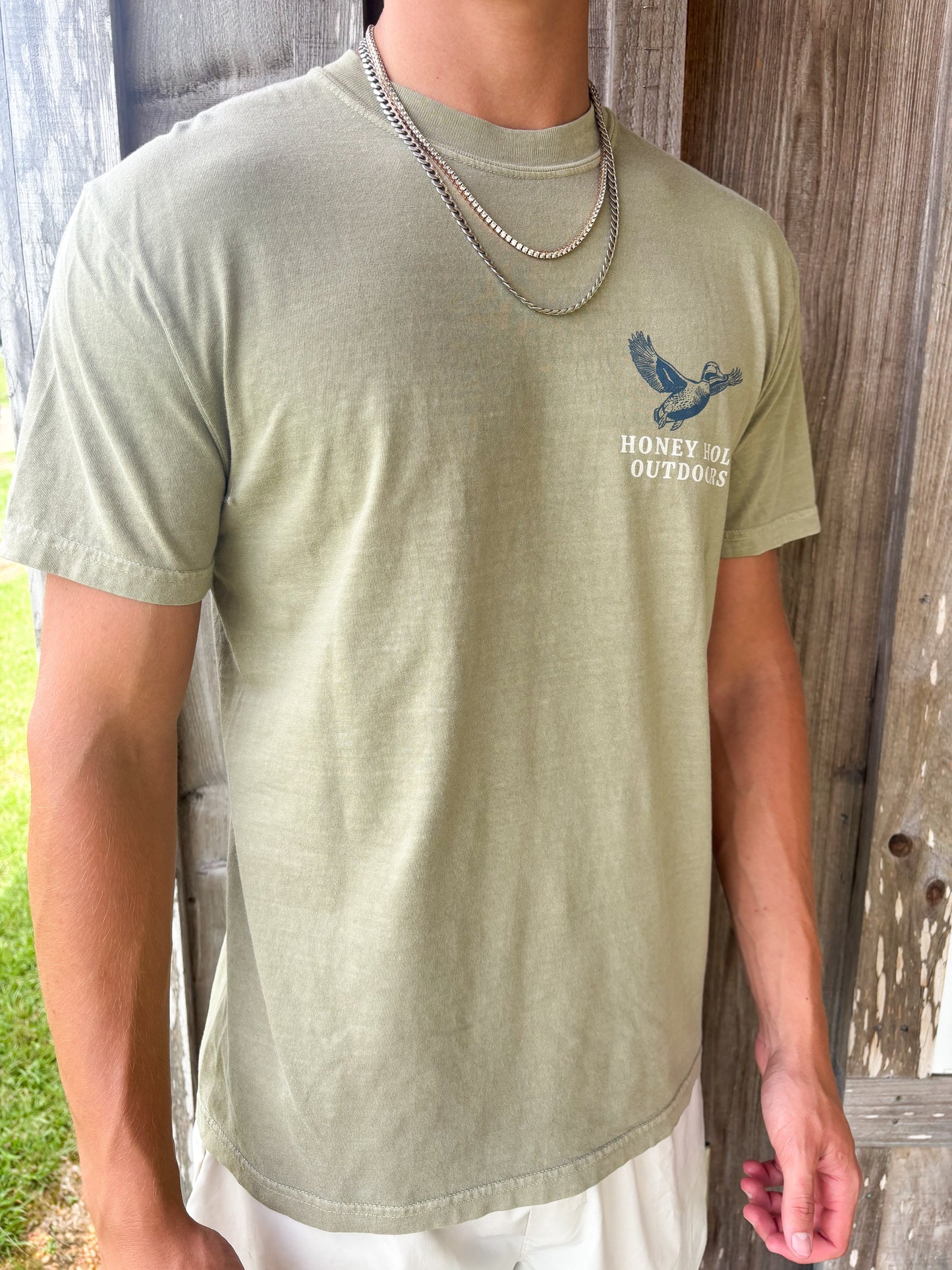 Mens Retriever Short Sleeve T-Shirt Honey Hole Outdoors