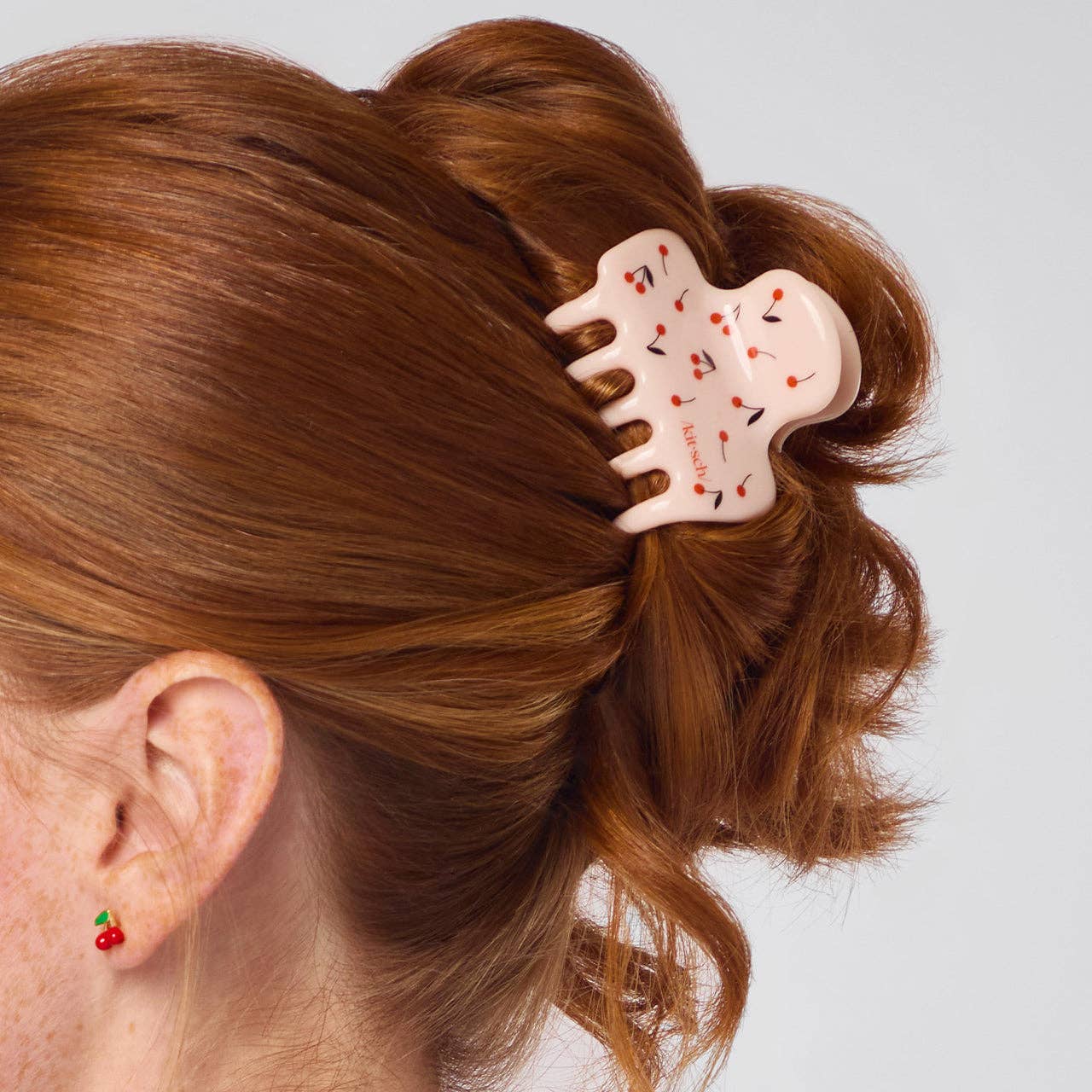 KITSCH - Recycled Plastic Medium Cloud Clip - Cherry Print KITSCH