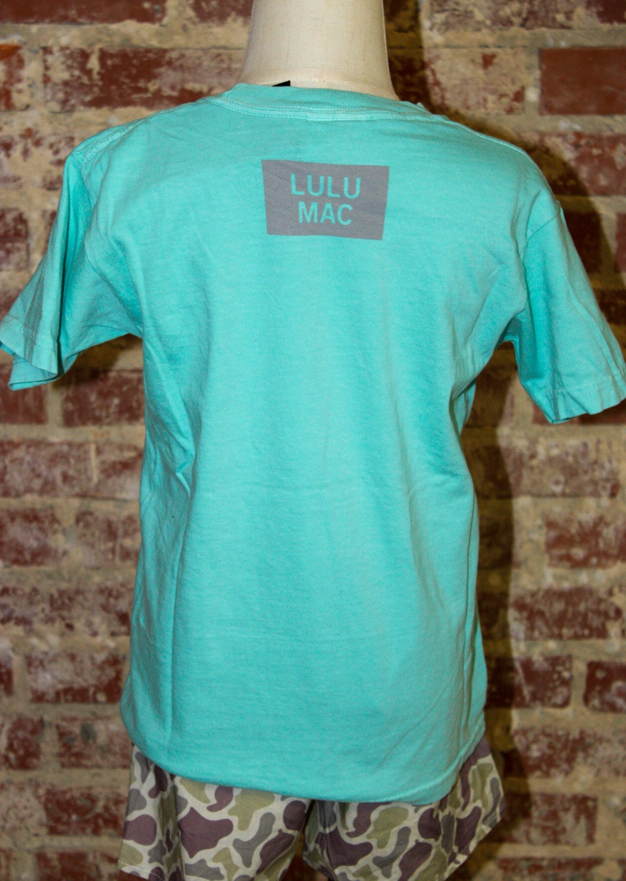 Lulu Mac Camo Chalky Mint Youth Comfort Colors Tee Girlie Girl Originals