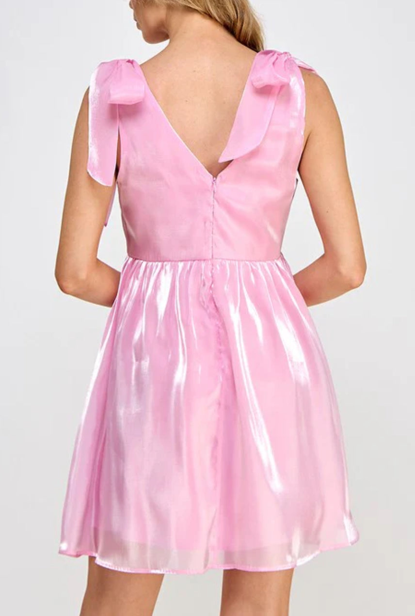 Pink Coquette Sleeveless Babydoll Dress The vintage shop