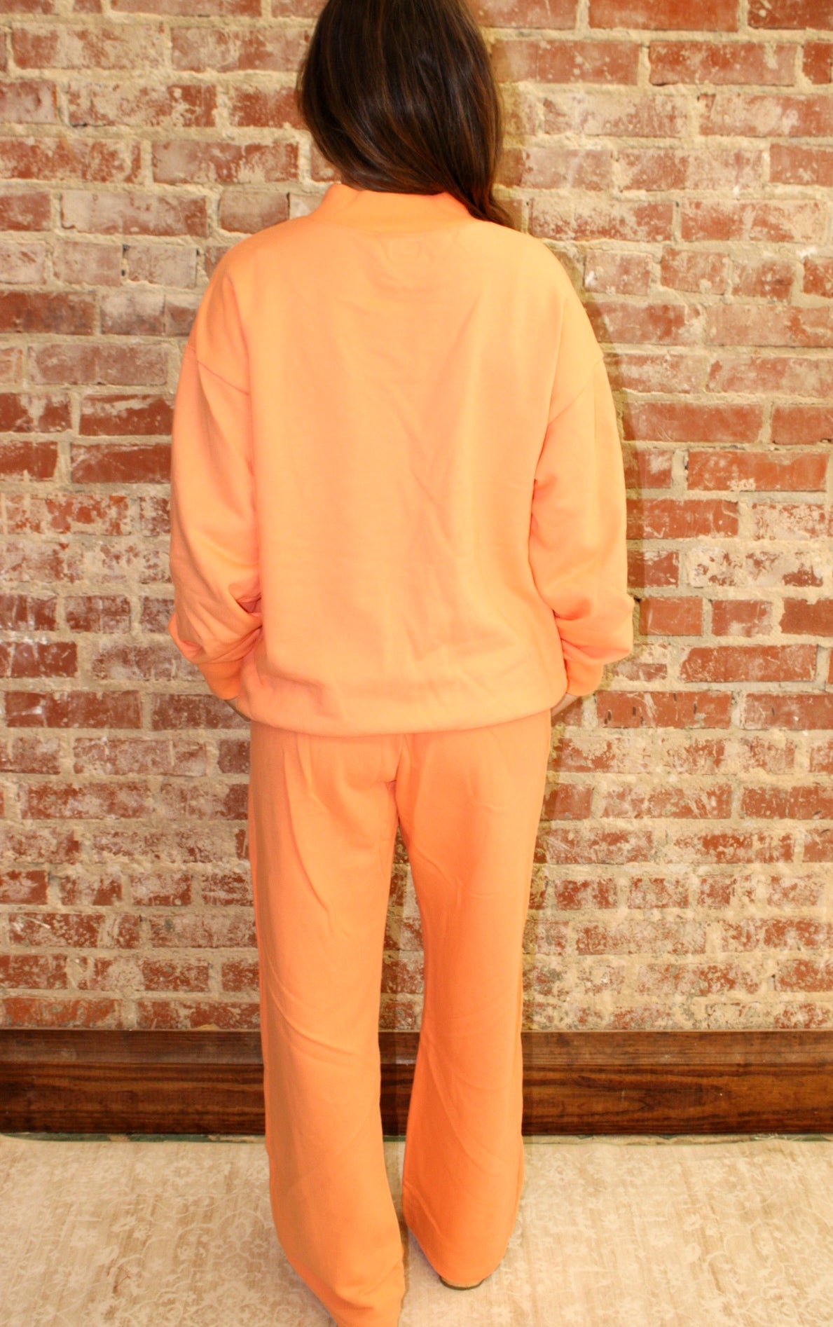 LULU MAC TERRY CLOTH PANT-ORANGE LULU MAC