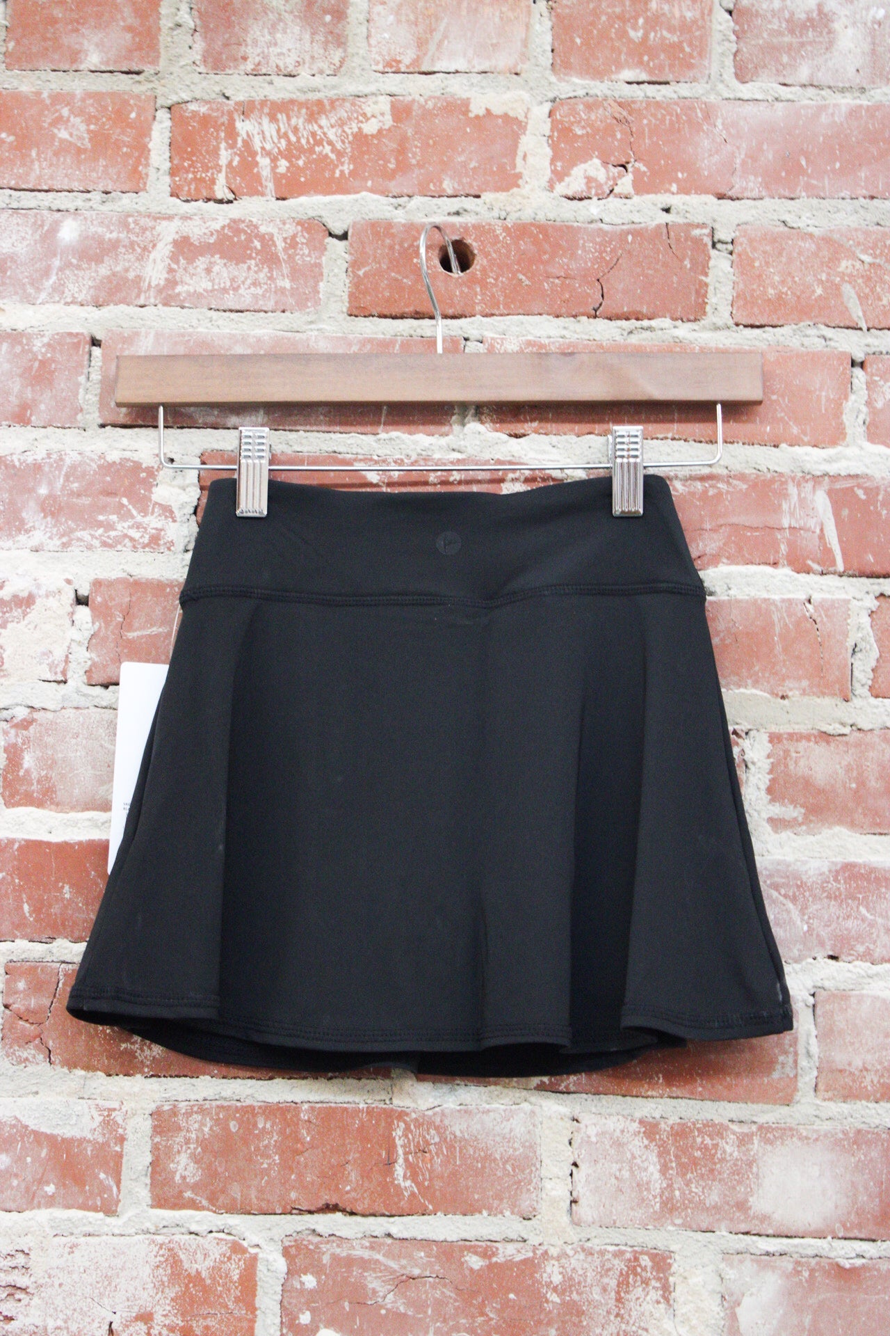 Girls Black Jersey Crossover Waistband Active Tennis Skort 90 Degree by Reflex & Yogalicious