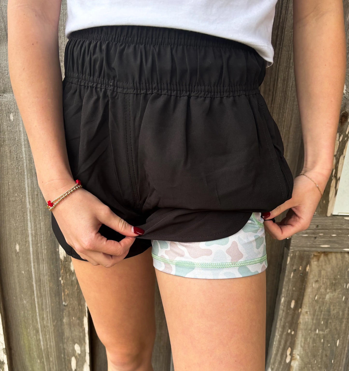 Womens 2.5" Black Baylough Athletic Short COMBAT WATERFOWL