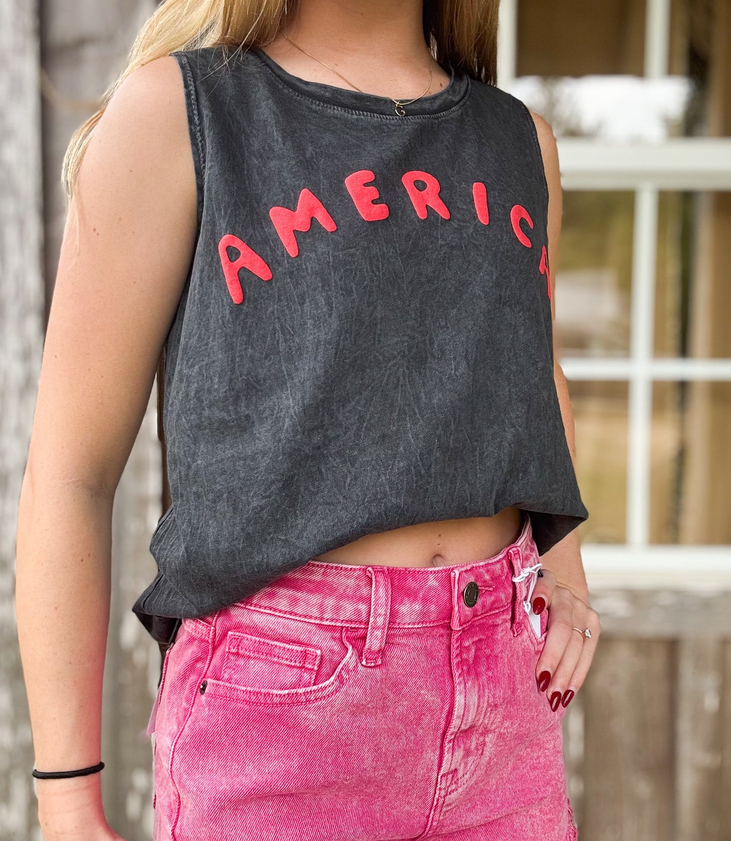 AMERICA PUFF Mineral Graphic Tank Top OAT COLLECTIVE