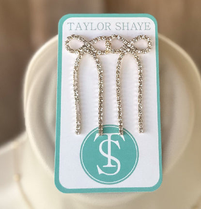 Taylor Shaye Lina Diamond Bow Drop Earrings Taylor Shaye Designs