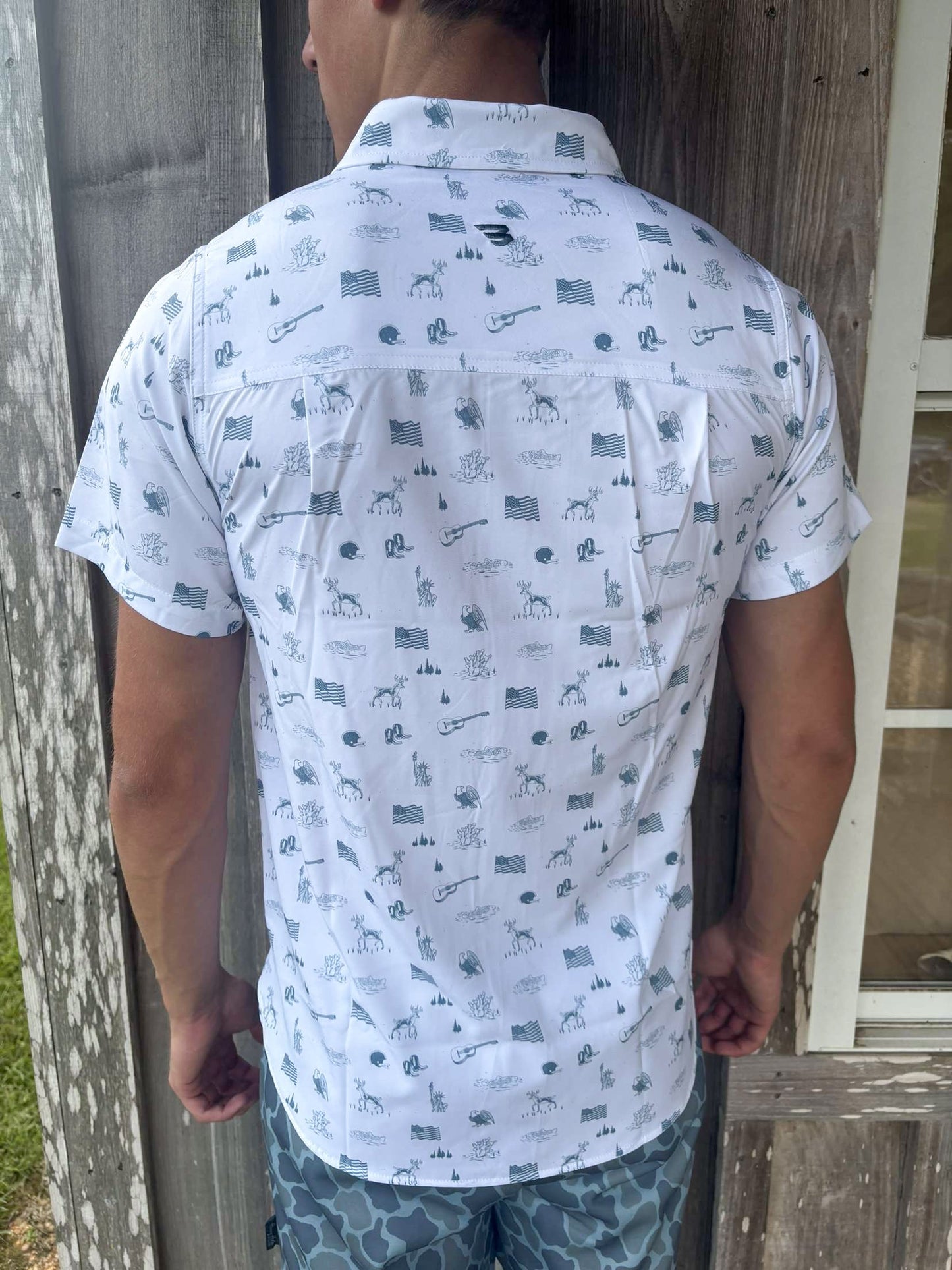 BURLEBO PERFORMANCE AMERICA THE GREAT BUTTON UP SHIRT BURLEBO