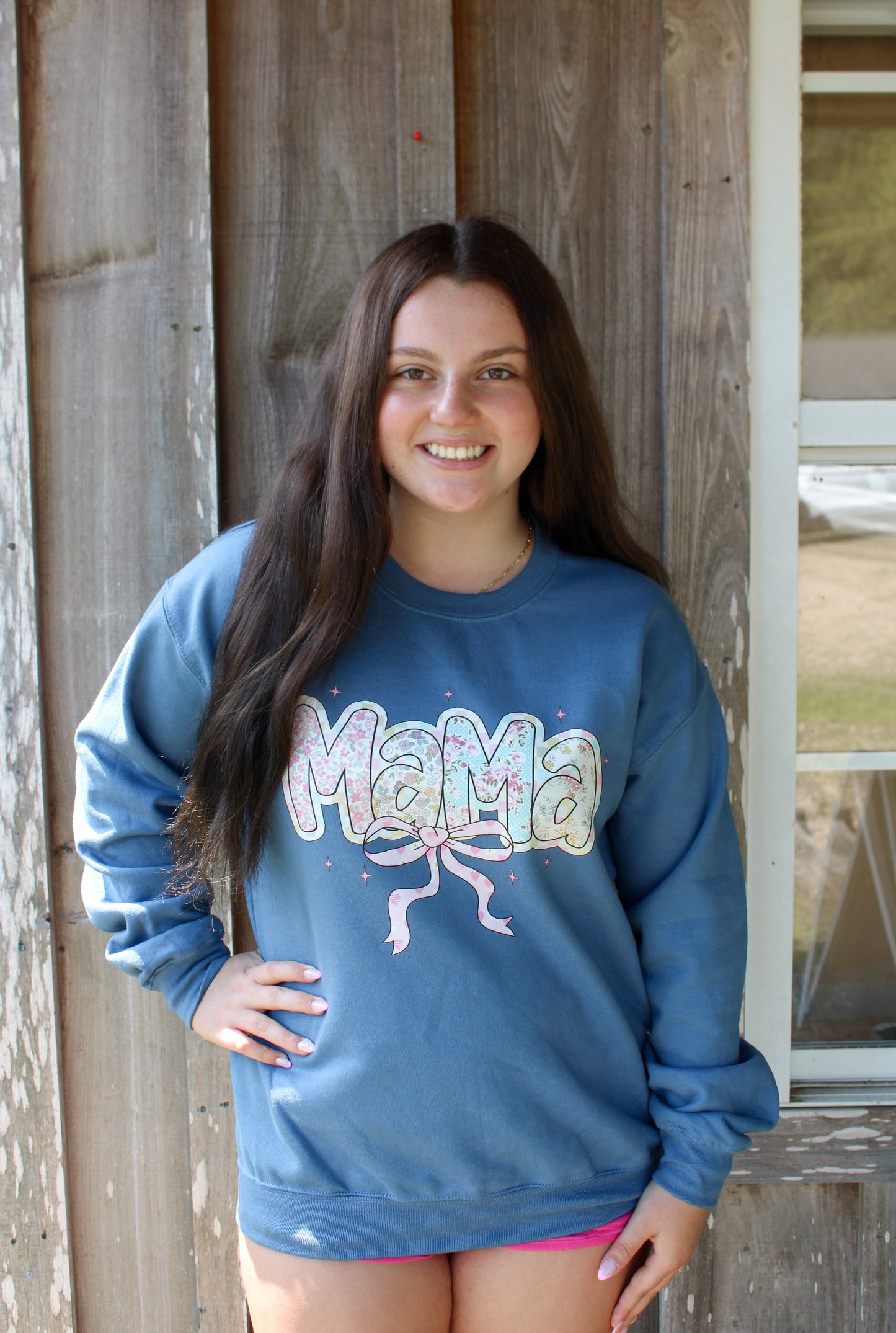 Patterned Mama Coquette Sweatshirt Trendy Transfers