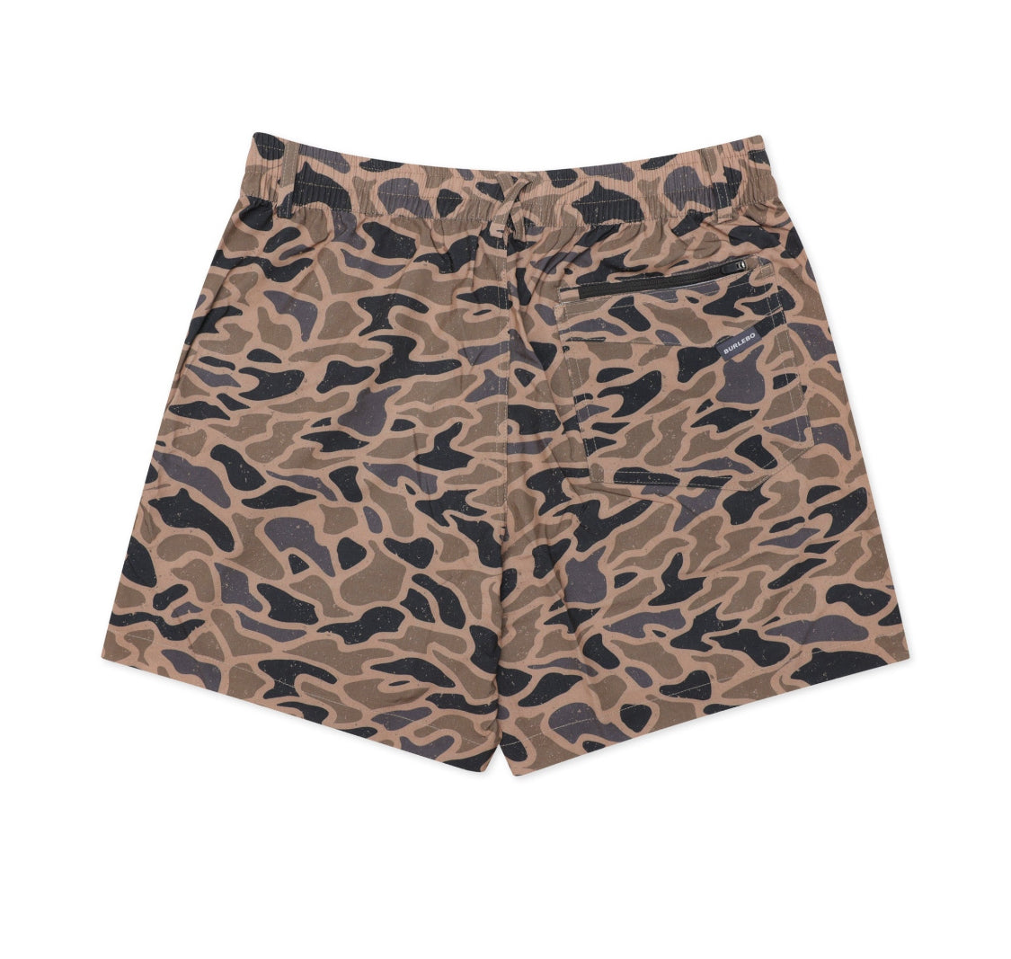 Burlebo Everyday Shorts-GAUGE CAMO - BLACK POCKET 7" BURLEBO