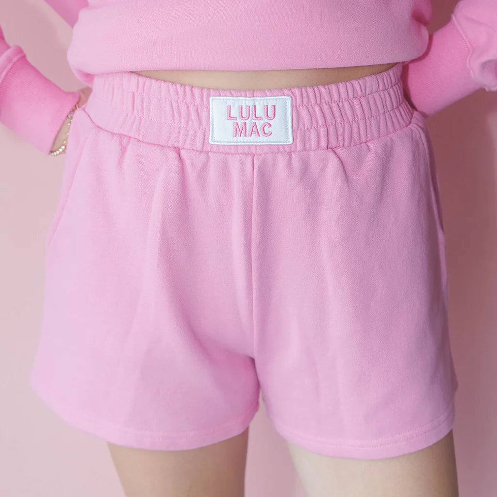 TERRY CLOTH SHORT-BUBBLEGUM LULU MAC
