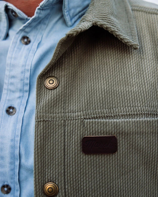 Marsh Wear Delano Cord Sage Brush Shacket MARSH WEAR
