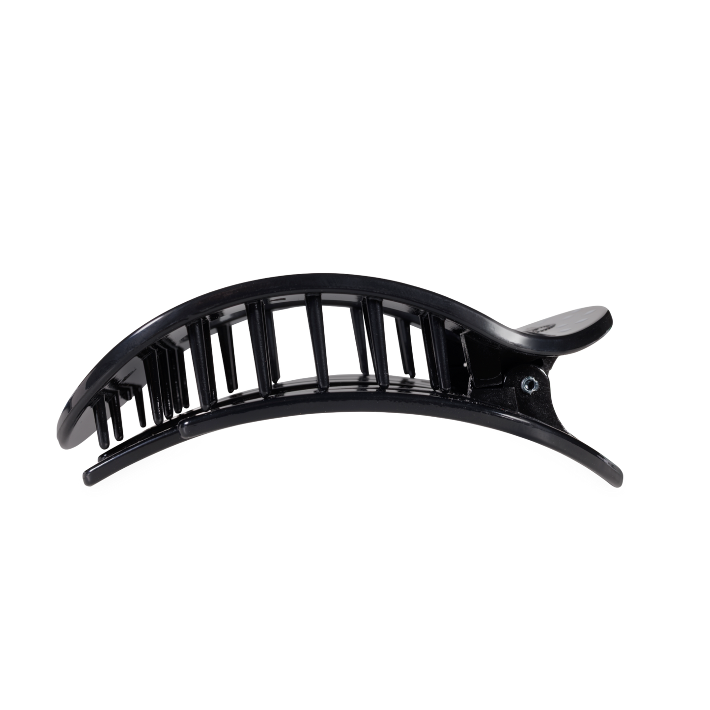 TELETIES - Black Polka Dot Party Large Flat Round Hair Clip TELETIES