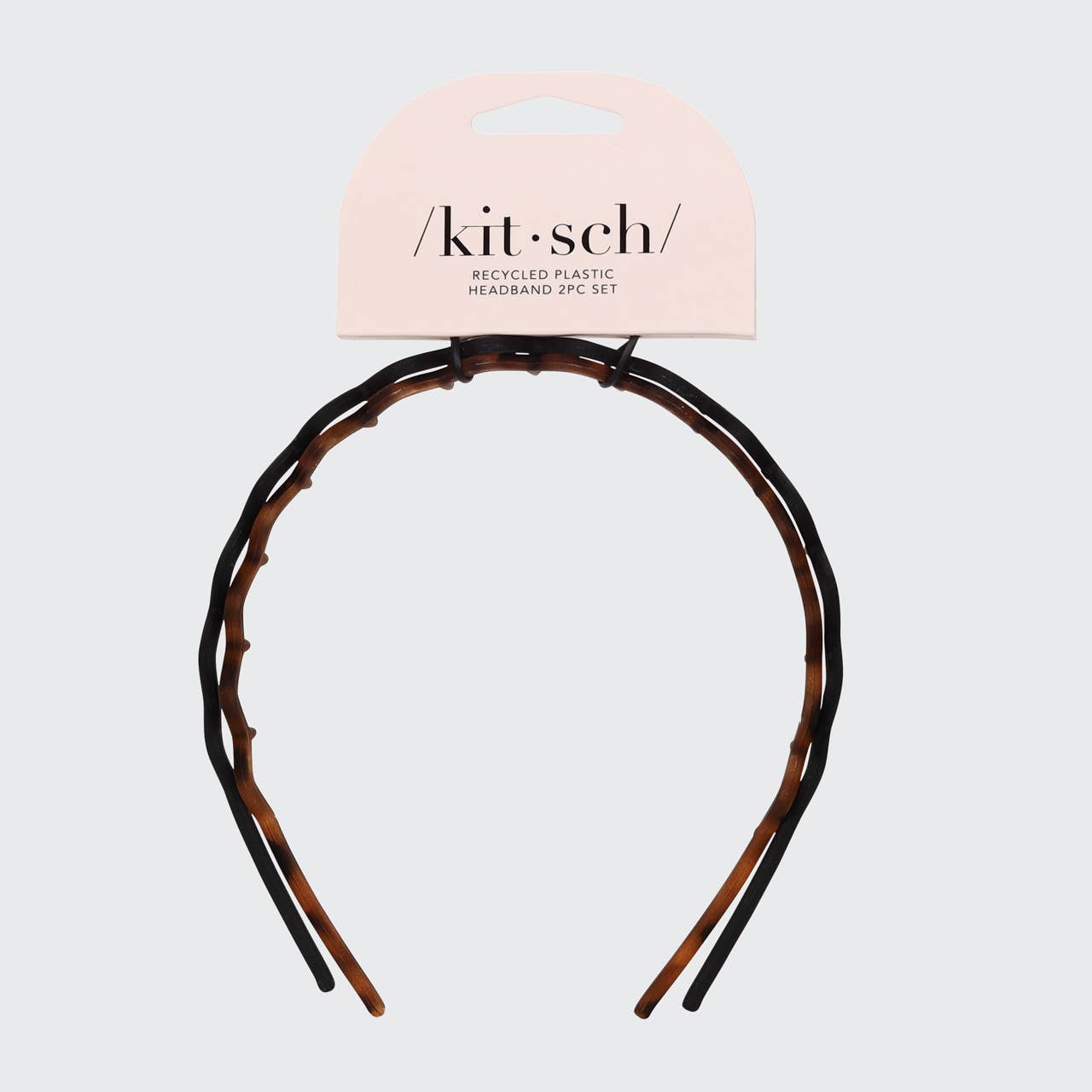 KITSCH - Zig Zag Headband 2pc - Black & Tort KITSCH