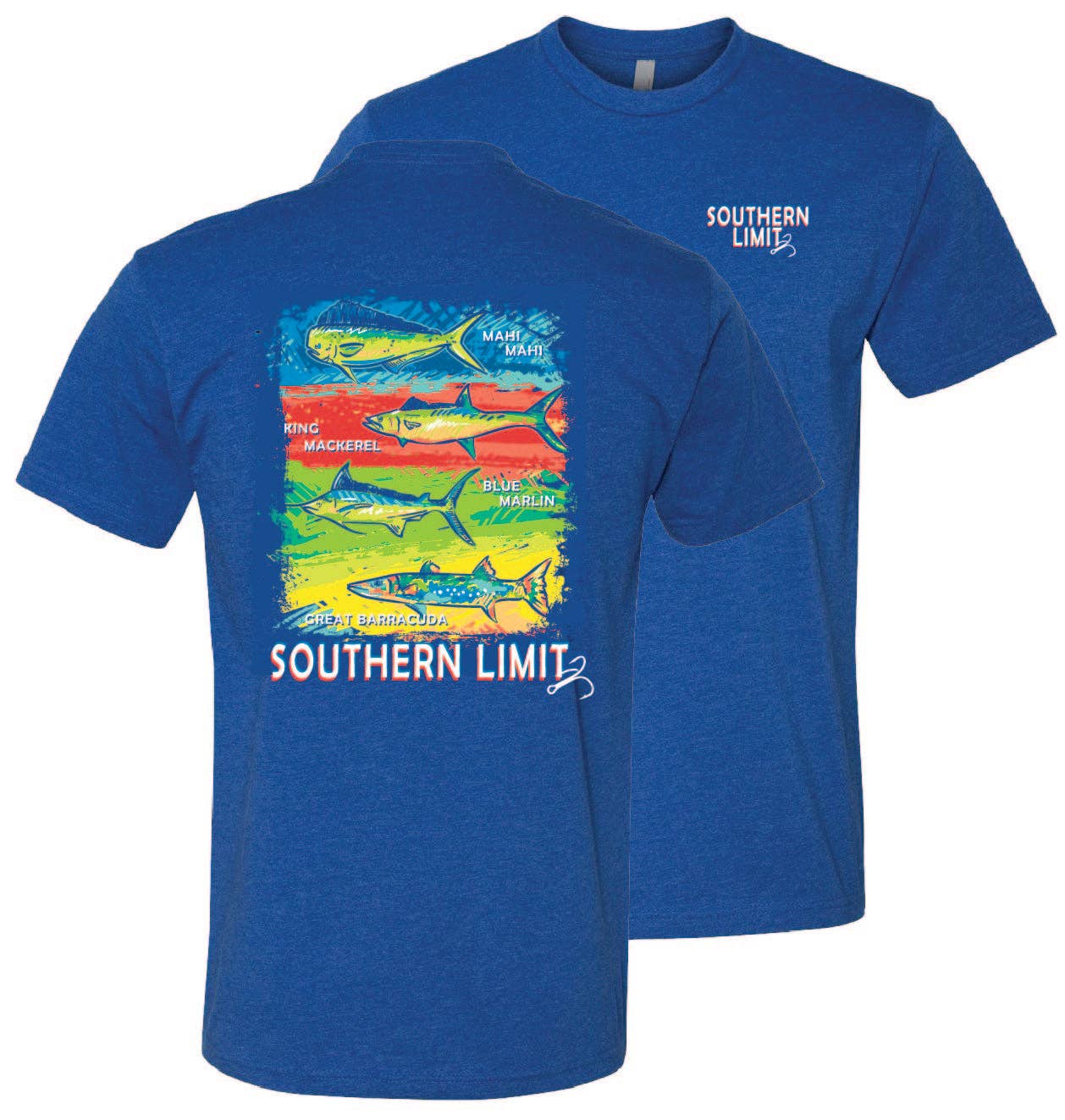Girlie Girl Originals - SL-116 Southern Limit Saltwater Fish SS-Royal: Royal / XX-Large Girlie Girl Originals