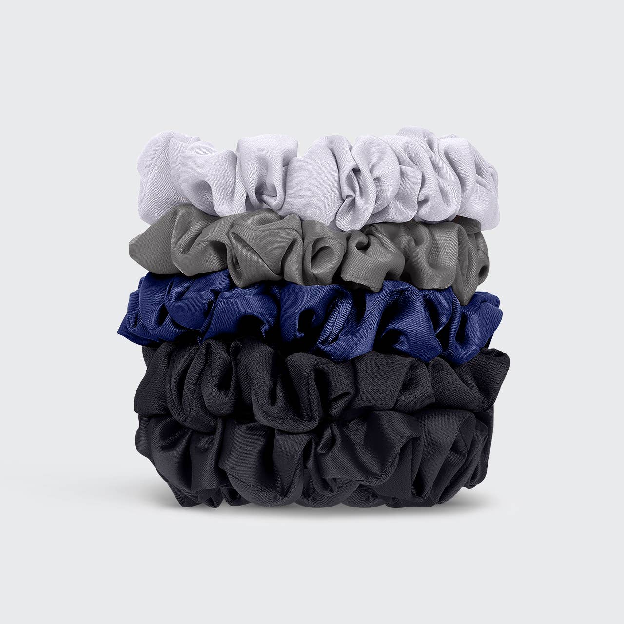 KITSCH - Satin Petite Scrunchies 5pc Set- Midnight KITSCH