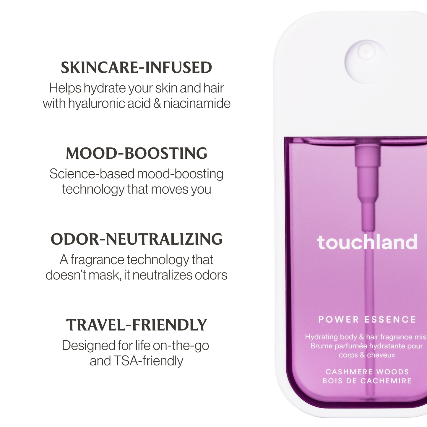 Touchland - Cashmere Woods Power Essence Body & Hair Fragrance Mist Touchland