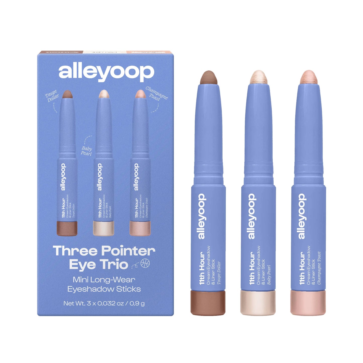 Alleyoop Makeup - Three Pointer Eye Trio- Mini 11th Hour Eyeshadow set Alleyoop Makeup