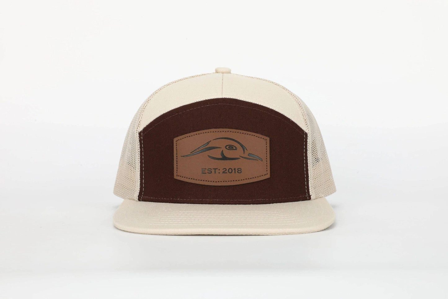 American Flyway Waterfowl - AF Waterfowl Leather Patch 7 Panel Trucker American Flyway Waterfowl