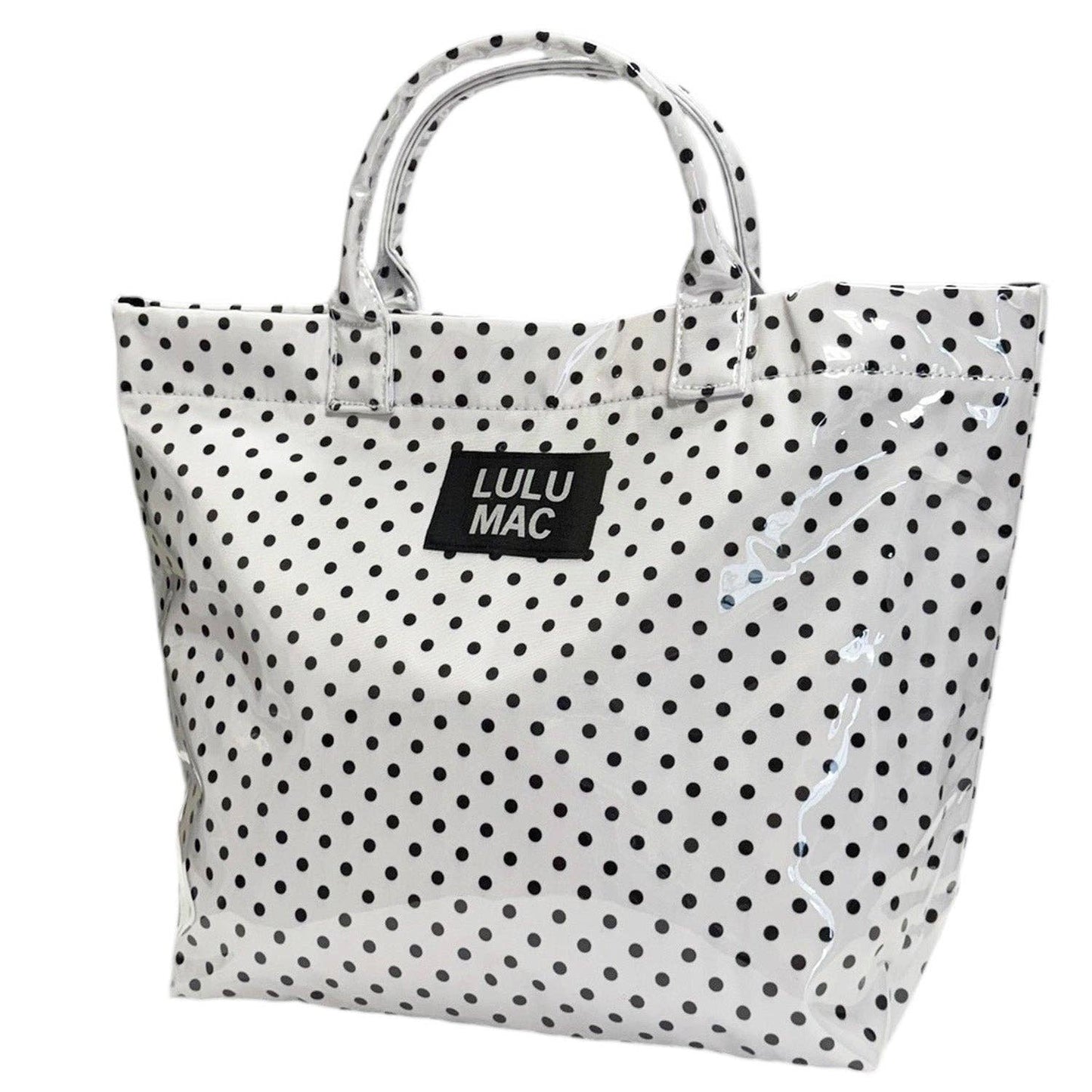 Girlie Girl Originals - LM-BG-1003 TOTE BAG WHITE/BLACK DOT Girlie Girl Originals