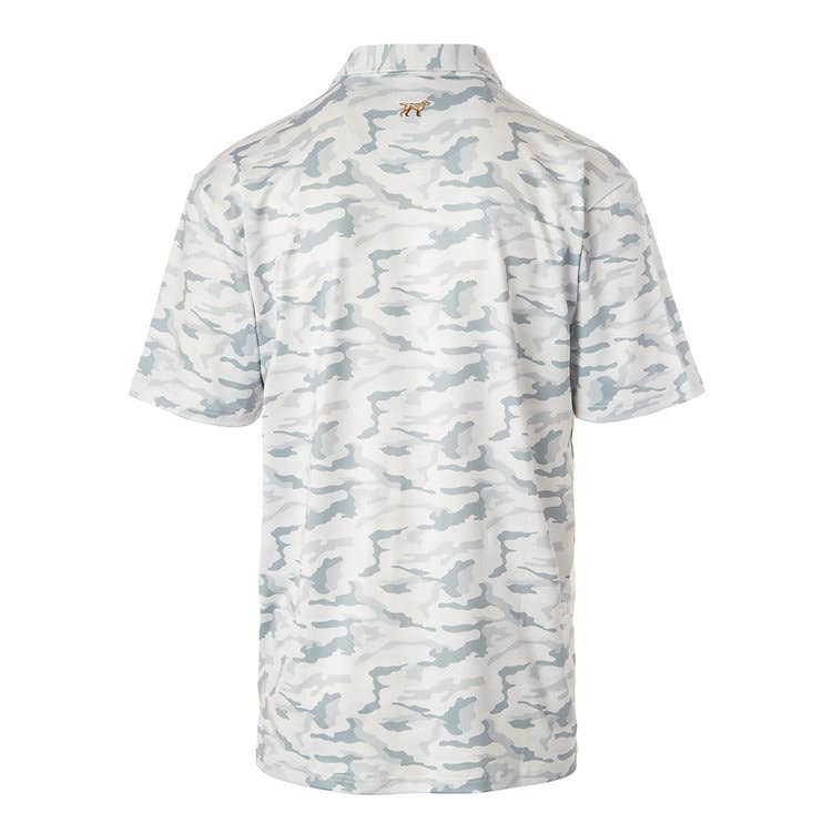 Buck Wild Branding - Snow Camo Polo (897): YS Buck Wild Branding