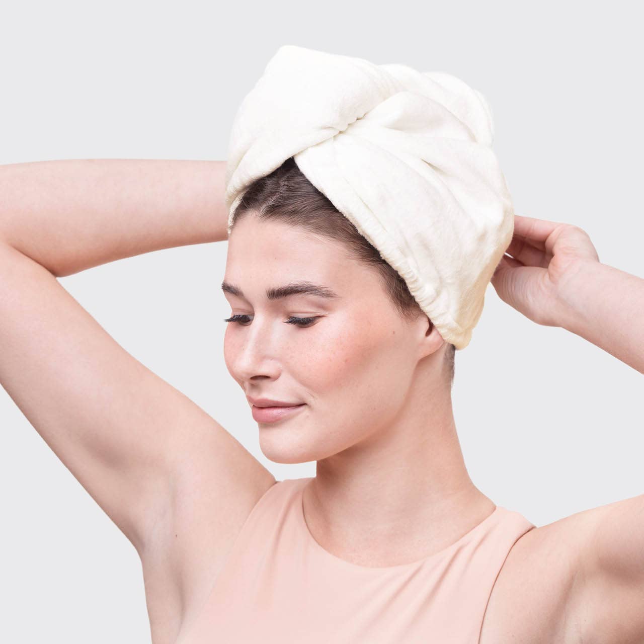 KITSCH - Quick Dry Hair Towel - Ivory KITSCH