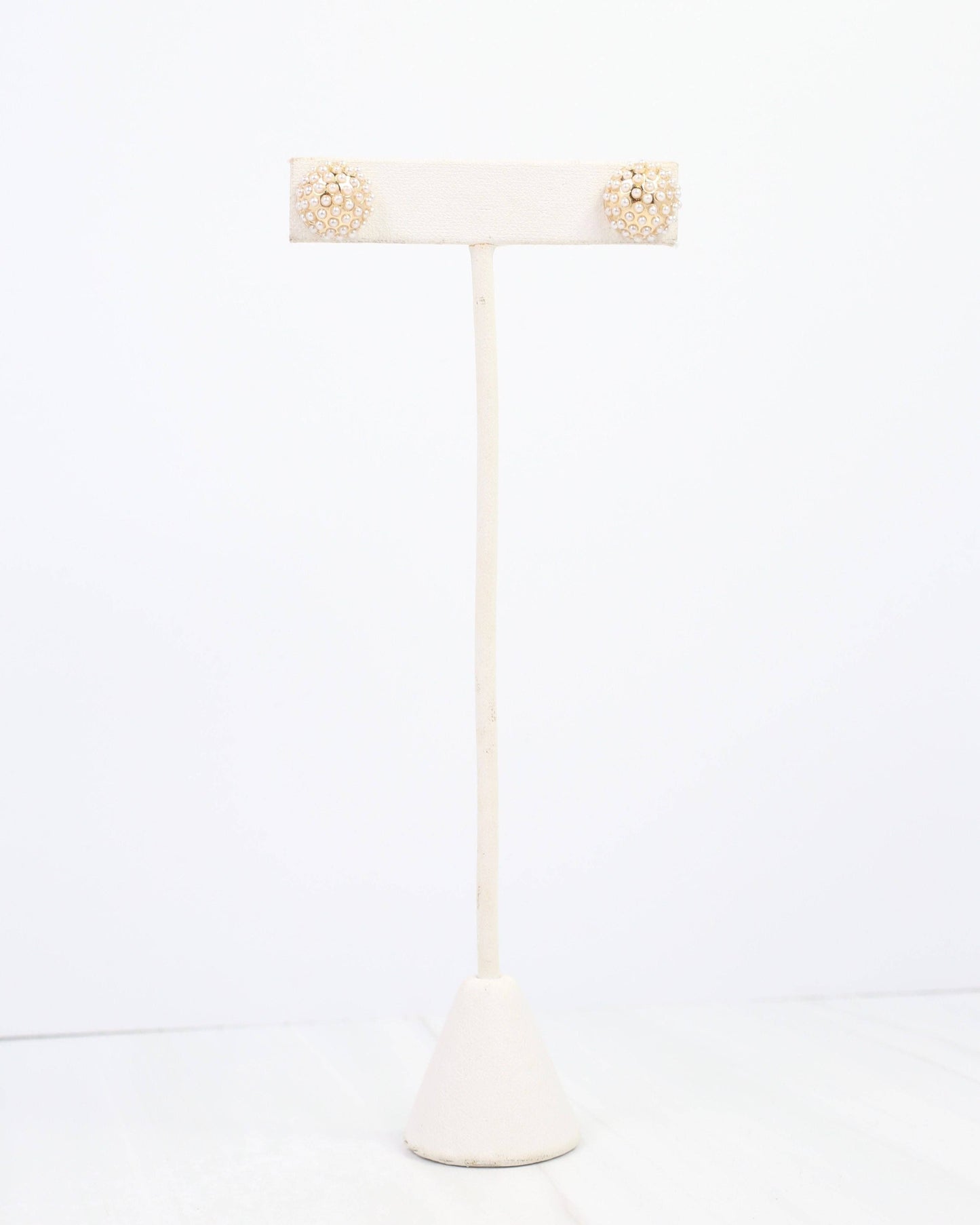 Caroline Hill - Modena Pearl Pave Stud Earring Gold: Default Caroline Hill