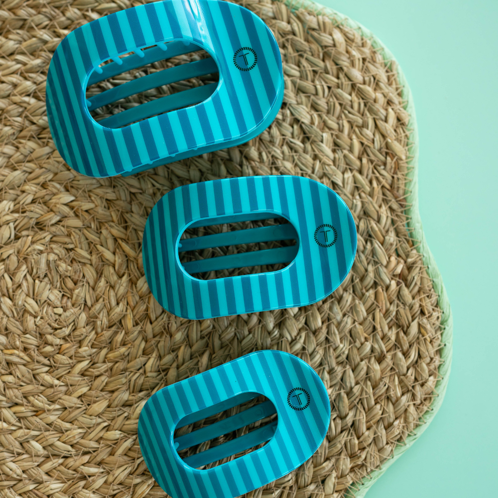TELETIES - Splash Zone | Medium | Flat Round Hair Clip TELETIES