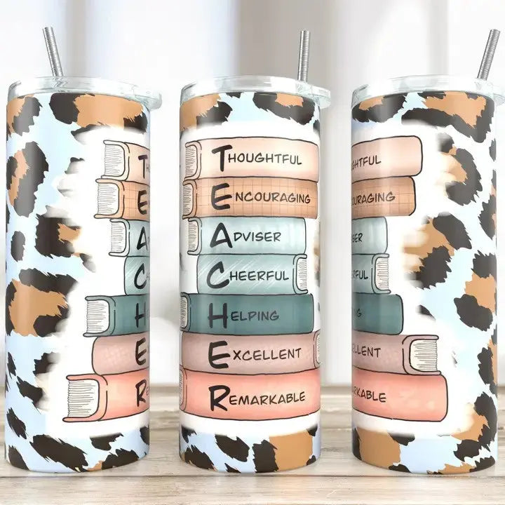20oz Skinny Teacher Tumbler,Teacher Gift Dm Crafting