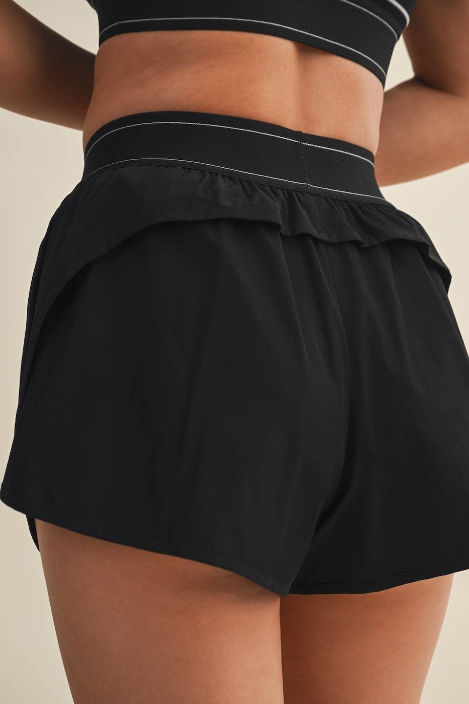 KIMBERLY C - Lightweight Shorts with Elastic Waistband: Black / S KIMBERLY C