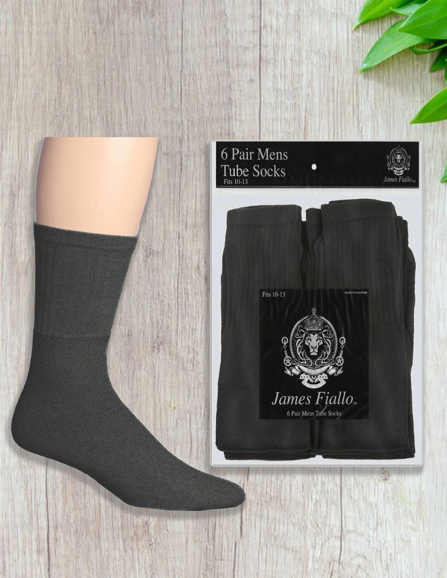 James Fiallo Sports Tube Crew Socks Six Pack